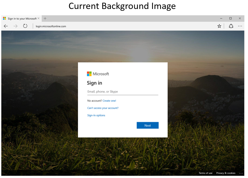 New Default Background Image for Microsoft 365 and Azure AD Login Screens